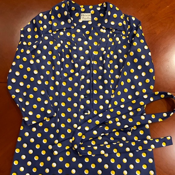 Vintage DECORUM by Irving Korny Polka Dot Lounge Dress – Like Ne - Picture 3 of 5